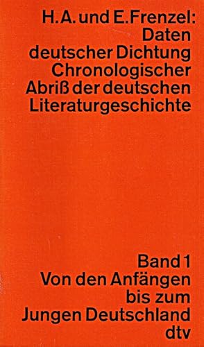 Image du vendeur pour Daten deutscher Dichtung Chronologischer Abri der deutschen Literaturgeschichte mis en vente par Die Buchgeister