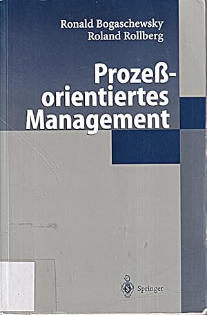 Imagen del vendedor de Prozeorientiertes Management a la venta por Die Buchgeister