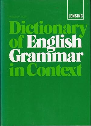 Bild des Verkufers fr Dictionary of English Grammar in Context zum Verkauf von Die Buchgeister