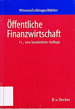 Seller image for ffentliche Finanzwirtschaft for sale by Die Buchgeister