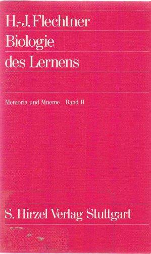 Immagine del venditore per Memoria und Mneme / Biologie des Lernens venduto da Die Buchgeister