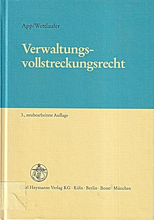 Seller image for Verwaltungsvollstreckungsrecht for sale by Die Buchgeister