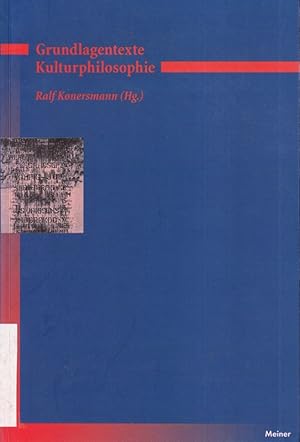 Seller image for Grundlagentexte Kulturphilosophie: Benjamin, Blumenberg, Cassirer, Foucault, Lv for sale by Die Buchgeister