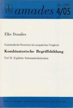 Seller image for Grammatik des Deutschen im europischen Vergleich: Kombinatorische Begriffsbildu for sale by Die Buchgeister