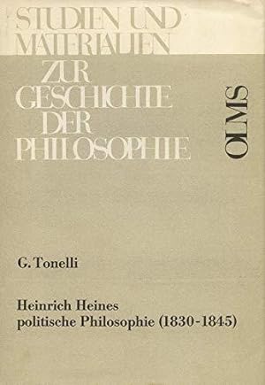 Bild des Verkufers fr Heines politische Philosophie. 1830-1845 zum Verkauf von Die Buchgeister