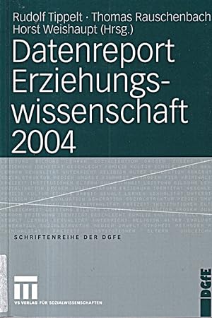 Immagine del venditore per Datenreport Erziehungswissenschaft 2004 (Schriften der DGfE) venduto da Die Buchgeister