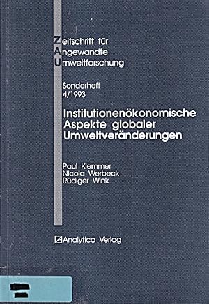 Imagen del vendedor de Institutionelle Aspekte globaler Umweltvernderungen (Zeitschrift fr angewandte a la venta por Die Buchgeister