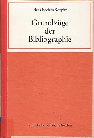 Imagen del vendedor de Grundzge der Bibliographie a la venta por Die Buchgeister