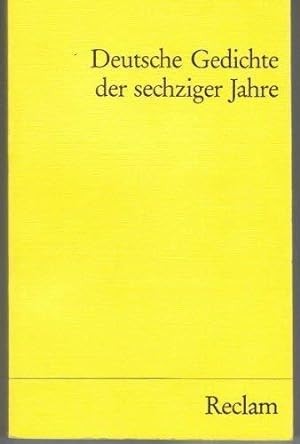 Bild des Verkufers fr Deutsche Gedichte der sechziger Jahre zum Verkauf von Die Buchgeister