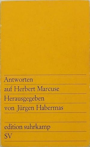 Bild des Verkufers fr Antworten auf Herbert Marcuse zum Verkauf von Die Buchgeister