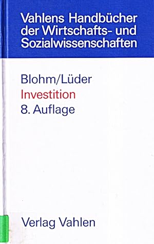Seller image for Investition: Schwachstellenanalyse des Investitionsbereichs und Investitionsrech for sale by Die Buchgeister