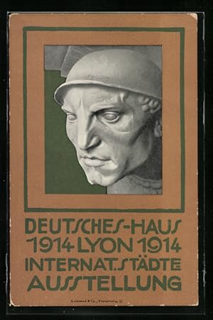 Künstler-Ansichtskarte Lyon, Internationale Städte-Ausstellung 1914, Deutsches Haus