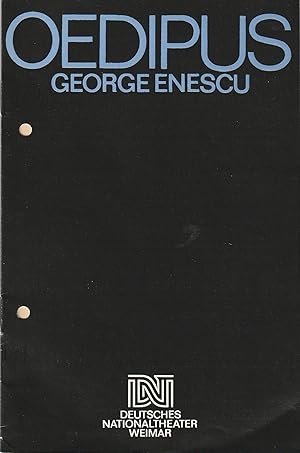 Bild des Verkufers fr Programmheft George Enescu OEDIPUS Premiere 14. September 1984 Spielzeit 1984 /85 Heft 1 zum Verkauf von Programmhefte24 Schauspiel und Musiktheater der letzten 150 Jahre