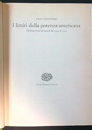 Bild des Verkufers fr I limiti della potenza americana zum Verkauf von Librodifaccia