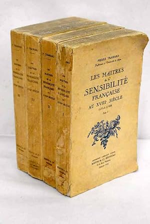 Image du vendeur pour Les maitres de la sensibilit francaise au XVIIIe siecle mis en vente par Alcan Libros