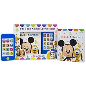 Image du vendeur pour Disney Baby Mickey Mouse, Lion King, and More! - Hello Animals! Book and Animal Sound Tablet - Little My Own Phone - PI Kids (Play-A-Sound) mis en vente par ZBK Books