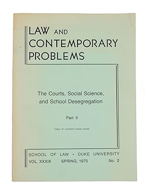 Bild des Verkufers fr Law and Contemporary Problems [vol. 39, no. 2; Spring 1975]. Featuring Derrick Bell's Waiting on the Promise of Brown zum Verkauf von James Cummins Bookseller, ABAA