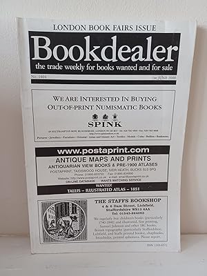 Imagen del vendedor de Bookdealer, no. 1464, 1st June 2000 a la venta por B. B. Scott, Fine Books (PBFA)