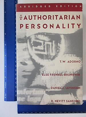 Seller image for The Authoritarian Personality (Studies in Prejudice) for sale by Coas Books