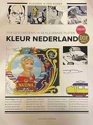 Bild des Verkufers fr Kleur Nederland. Een geschiedenis in 68 kleurbare platen, doe boek zum Verkauf von Antiquariaat Schot