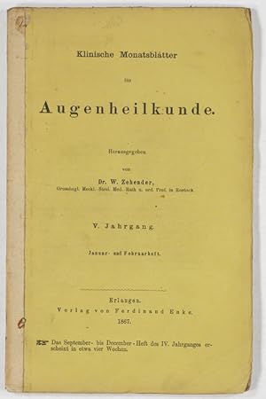 Bild des Verkufers fr Beitrge zur Lehre des Schielens (pp.1-30). zum Verkauf von Antiq. F.-D. Shn - Medicusbooks.Com