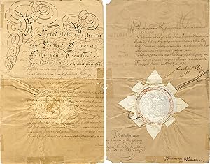 Frederick William III Autograph, document signed & mounted