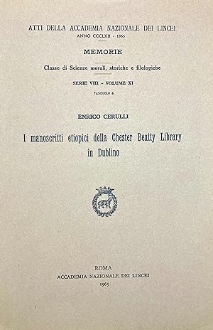 Seller image for I manoscritti etiopici della Chester Beatty Library in Dublino. for sale by Jack Baldwin Rare Books