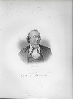 George W. Forman Portrait, Steel Engraving, with Facsimile Signature