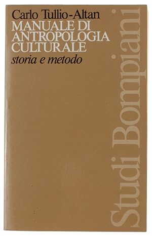 Seller image for MANUALE DI ANTROPOLOGIA CULTURALE. Storia e metodo.: for sale by Bergoglio Libri d'Epoca