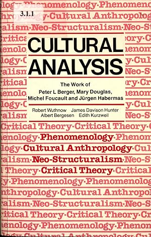 Seller image for Cultural Analysis The Work of Peter L. Berger, Mary Douglas, Michael Foucault and Jrgen Habermas for sale by avelibro OHG