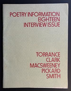 Imagen del vendedor de Poetry Information 18 (Number 18, Winter - Spring 1977 - 1978) a la venta por Philip Smith, Bookseller
