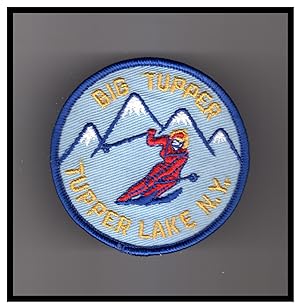 Vintage "Big Tupper" Embroidered Souvenir Ski Patch, 3 1/8" Diameter, Circa 1978