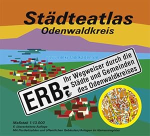 Seller image for Stdteatlas Odenwaldkreis: ERB - Mit allen Stdten und Gemeinden des Odenwaldkreises. Massstab 1:13000 for sale by Versandantiquariat Felix Mcke