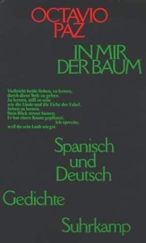 Seller image for In mir der Baum. Gedichte spanisch und deutsch for sale by Versandantiquariat Felix Mcke