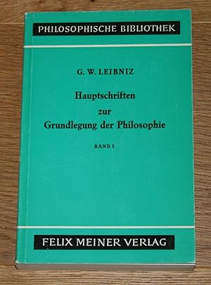 Bild des Verkufers fr Hauptschriften zur Grundlegung der Philosophie Band I. zum Verkauf von Antiquariat Gallenberger