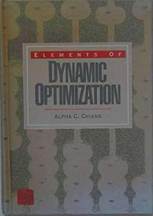 Immagine del venditore per Elements of Dynamic Optimization venduto da WeBuyBooks