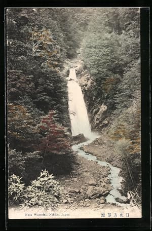 Ansichtskarte Nikko, Waterfall