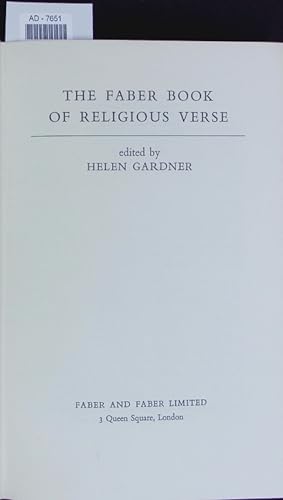 Seller image for The Faber book of religious verse. for sale by Antiquariat Bookfarm