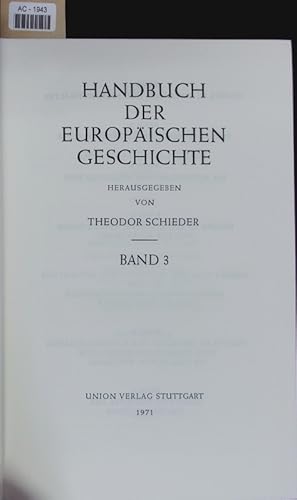 Seller image for Handbuch der europischen Geschichte. for sale by Antiquariat Bookfarm