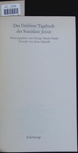 Seller image for Das Dubliner Tagebuch des Stanislaus Joyce. for sale by Antiquariat Bookfarm