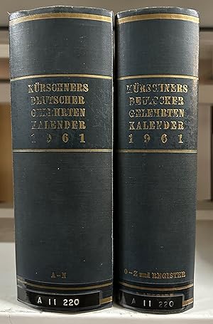 Kürschners Deutscher Gelehrten-Kalender 1961. Band 1 und 2.