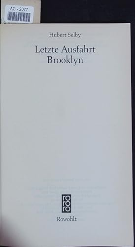 Seller image for Letzte Ausfahrt Brooklyn. for sale by Antiquariat Bookfarm