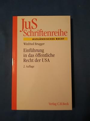 Seller image for Einfhrung in das ffentliche Recht der USA. von / Schriftenreihe der Juristischen Schulung ; Bd. 116 : Auslndisches Recht. for sale by Antiquariat BehnkeBuch