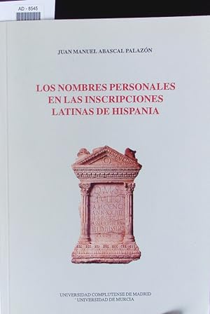 Bild des Verkufers fr Los nombres personales en las inscripciones Latinas de Hispania. zum Verkauf von Antiquariat Bookfarm