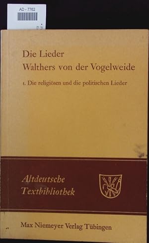 Bild des Verkufers fr Die religisen und die politischen Lieder. zum Verkauf von Antiquariat Bookfarm