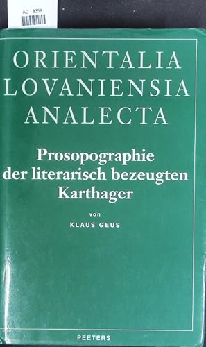 Immagine del venditore per Prosopographie der literarisch bezeugten Karthager. venduto da Antiquariat Bookfarm