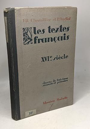 Seller image for Les textes franais - XVIe sicle - Classe de 3e 2e et 1re les humanits franaises --- 5e d for sale by crealivres