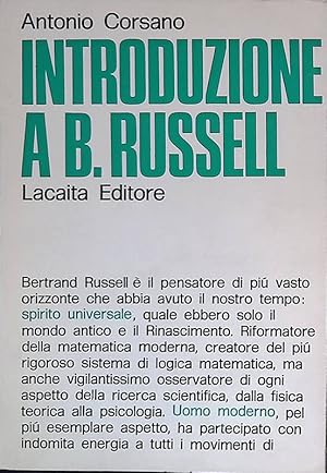 Seller image for Introduzione a B. Russell for sale by FolignoLibri