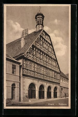Bild des Verkufers fr Ansichtskarte Ebern, Rathaus, Strassenansicht zum Verkauf von Bartko-Reher