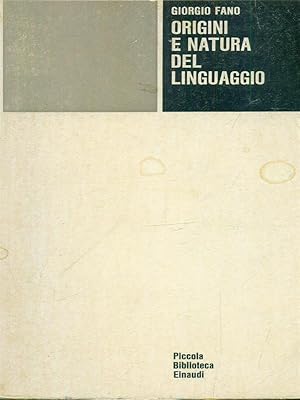 Seller image for Origini e natura del linguaggio for sale by Librodifaccia